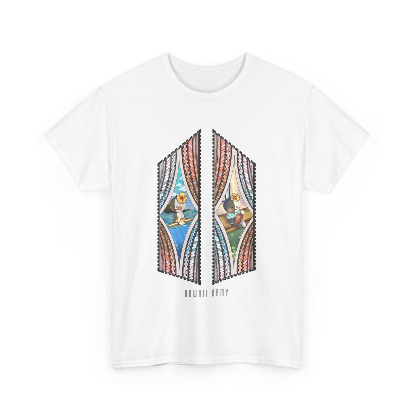 BT21 X Army Polynesian Tribal Shirt