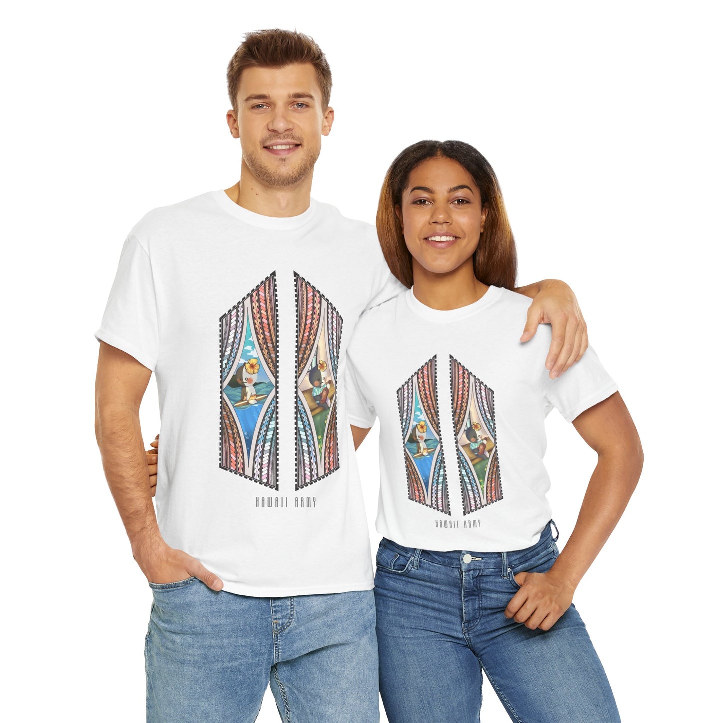 BT21 X Army Polynesian Tribal Shirt