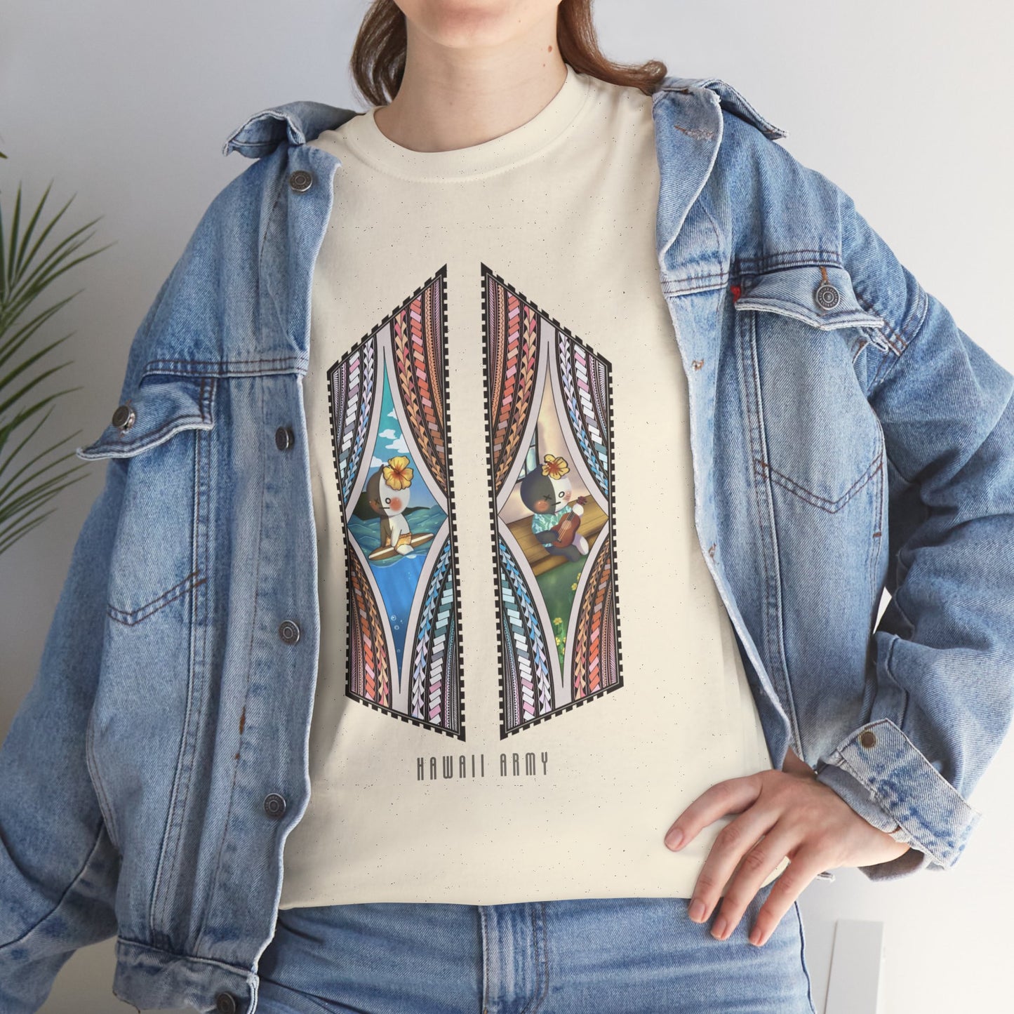 BT21 X Army Polynesian Tribal Shirt